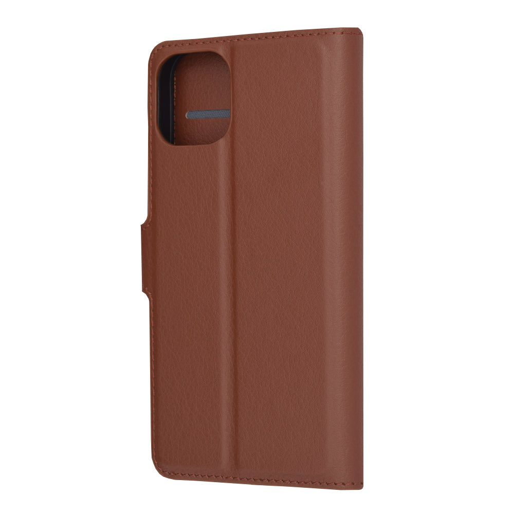 Husa de protectie Techsuit Leather Folio compatibila cu Apple iPhone 14, acoperire spate, maro