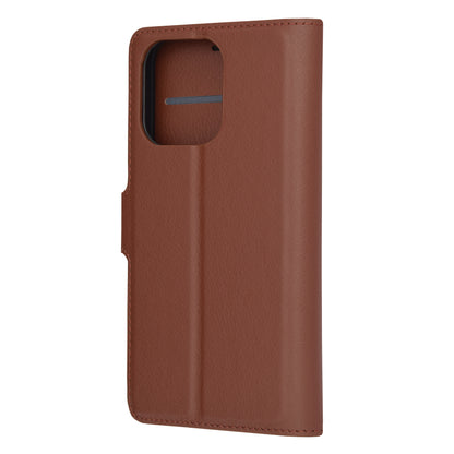 Husa de protectie Techsuit Leather Folio compatibila cu Apple iPhone 14 Pro, acoperire spate, maro