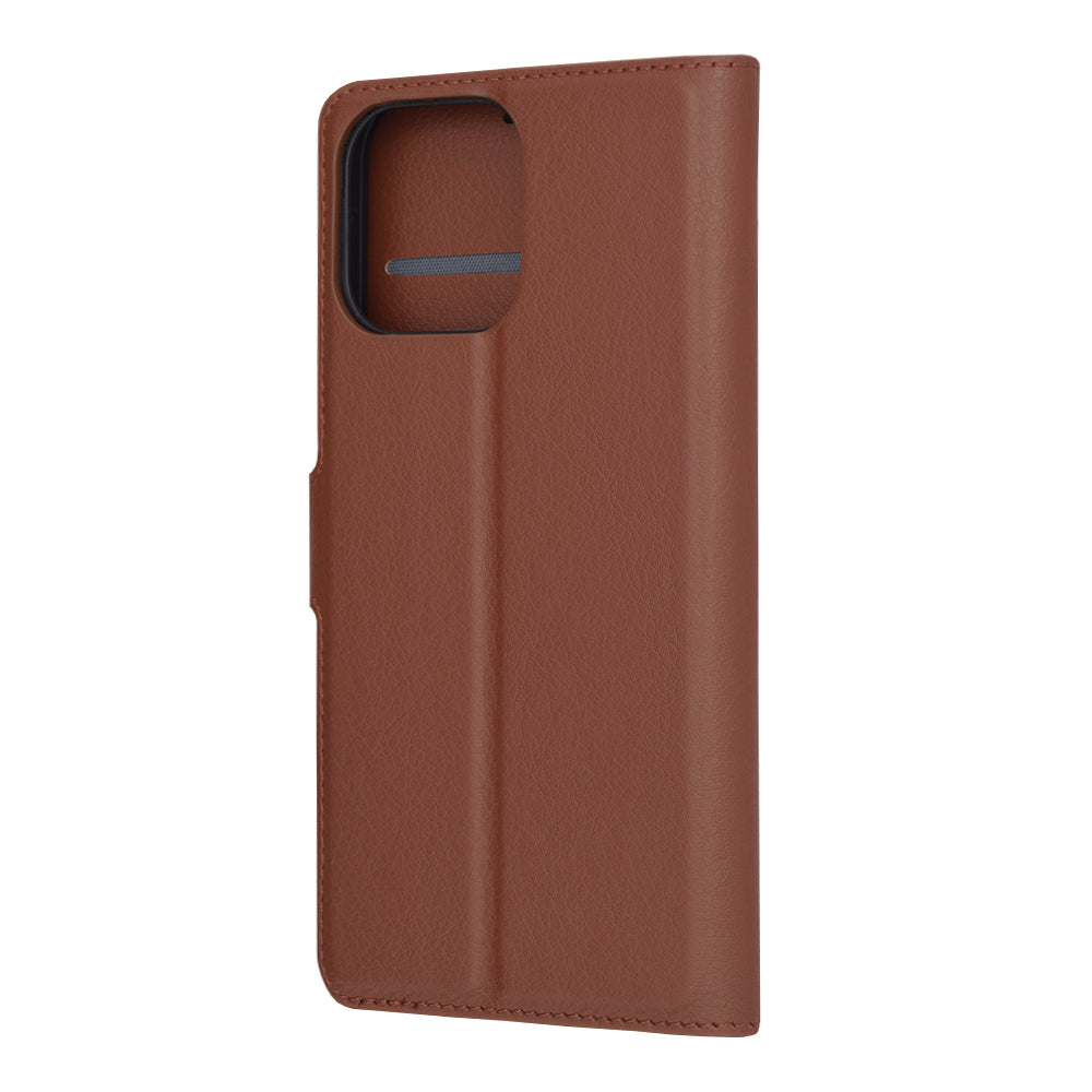 Husa de protectie Techsuit Leather Folio compatibila cu Apple iPhone 14 Pro Max, acoperire spate, maro