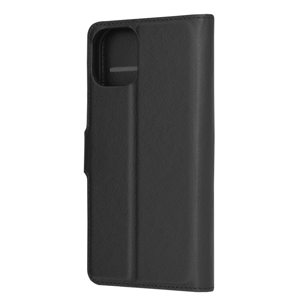 Husa de protectie Techsuit Leather Folio compatibila cu Apple iPhone 15, acoperire spate, negru