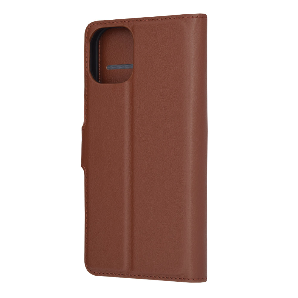 Husa de protectie Techsuit Leather Folio compatibila cu Apple iPhone 15, acoperire spate, maro