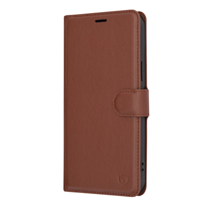 Husa de protectie Techsuit Leather Folio compatibila cu Apple iPhone 15 Plus, acoperire spate, maro