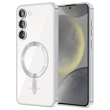 Husa de protectie Techsuit Luxury Crystal MagSafecompatibila cu Samsung Galaxy S23, acoperire spate, argintiu