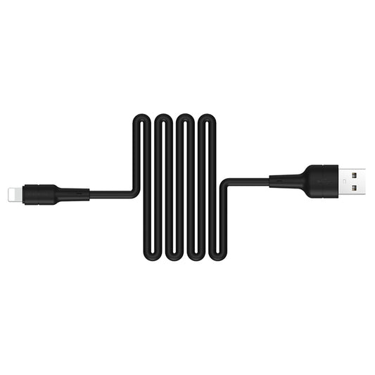 Cablu Date & Incarcare APPLE Lightning 2.4A (Negru) 1 Metru Borofone Silicone BX30