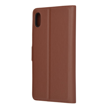 Husa de protectie Techsuit Leather Folio compatibila cu Apple iPhone XS Max, acoperire spate, maro