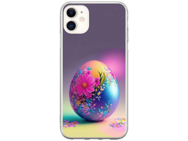 Husa Silicon HQCover compatibila cu Apple iPhone 11, model Easter Egg, rezistenta la socuri si zgarieturi, SP1M00002