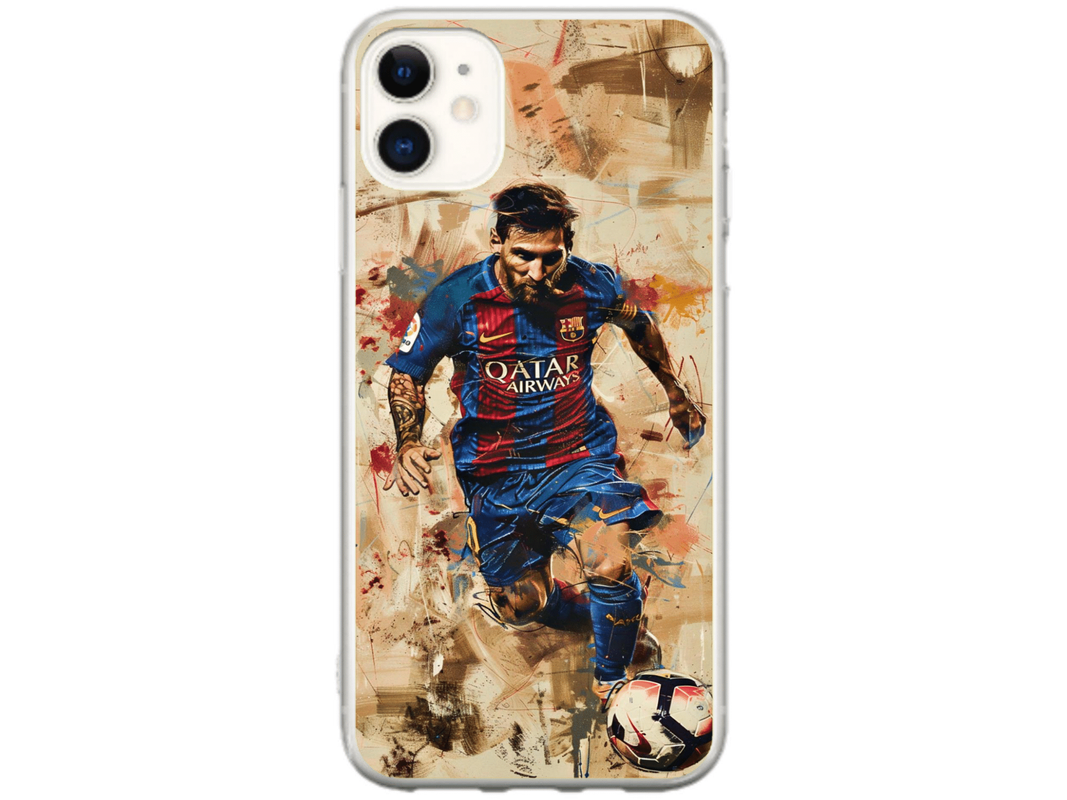 Husa Silicon HQCover compatibila cu Apple iPhone 12 Mini, model Messi v1, rezistenta la socuri si zgarieturi, SP1M00006