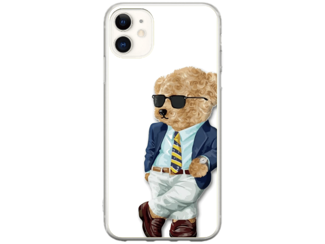 Husa Silicon HQCover compatibila cu Apple iPhone 12 Mini, model Urs Cool, rezistenta la socuri si zgarieturi, SP1M00012