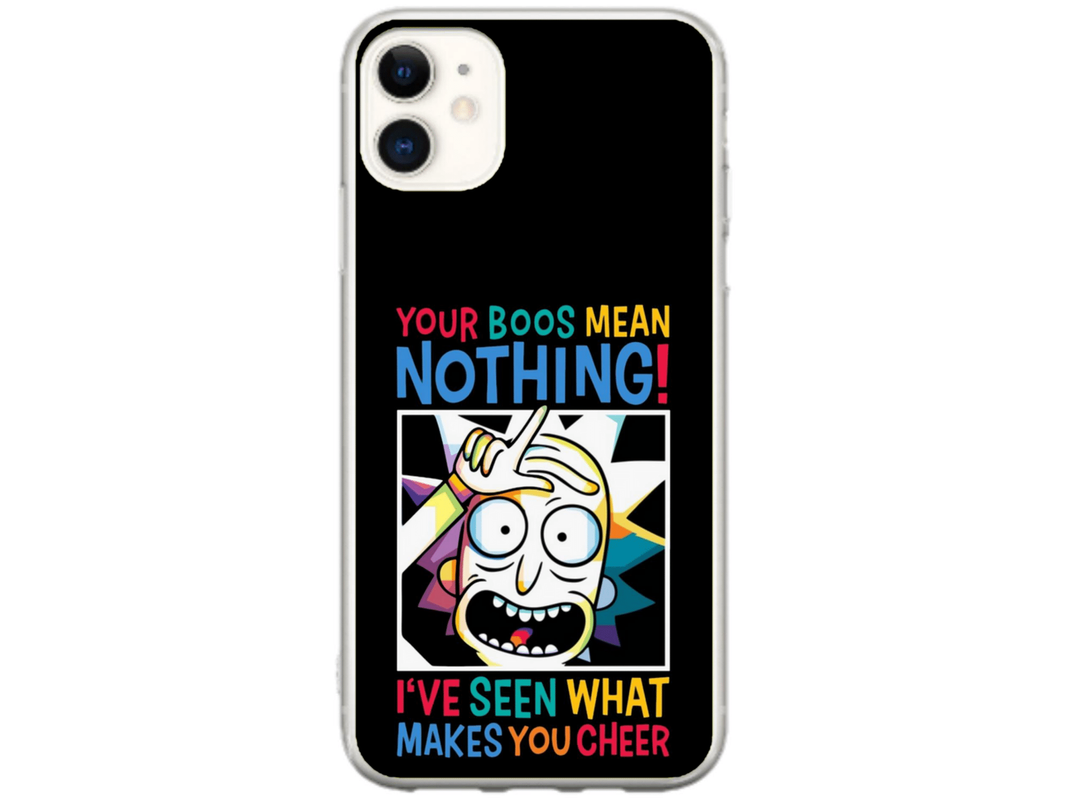 Husa Silicon HQCover compatibila cu Apple iPhone 12 Mini, model Rick and Morty, rezistenta la socuri si zgarieturi, SP1M00048