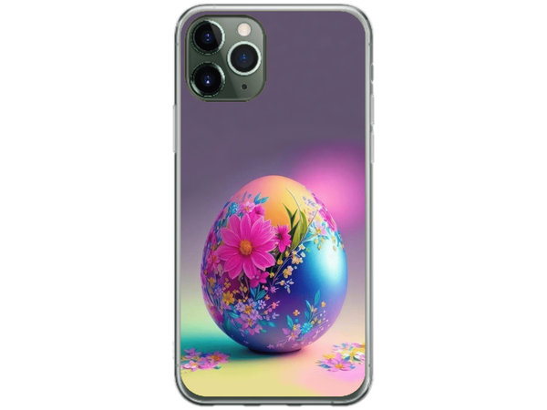 Husa Silicon HQCover compatibila cu Apple iPhone 11 Pro Max, model Easter Egg, rezistenta la socuri si zgarieturi, SP1M00002