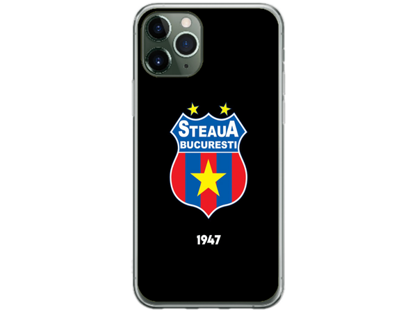 Husa Silicon HQCover compatibila cu Apple iPhone 11 Pro Max, model Steaua Bucuresti, rezistenta la socuri si zgarieturi, SP1M00004