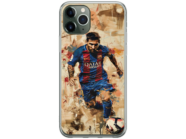 Husa Silicon HQCover compatibila cu Apple iPhone 11 Pro Max, model Messi v1, rezistenta la socuri si zgarieturi, SP1M00006