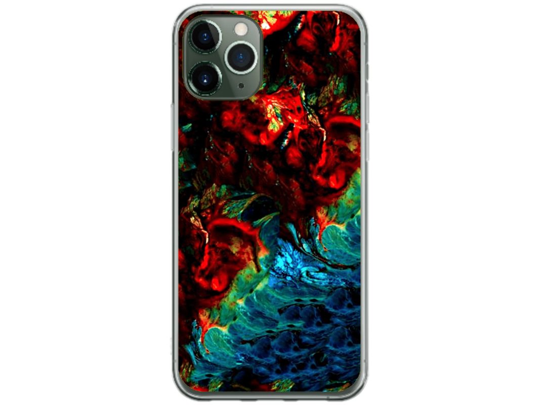 Husa Silicon HQCover compatibila cu Apple iPhone 11 Pro Max, model Explozie de culori v2, rezistenta la socuri si zgarieturi, SP1M00043