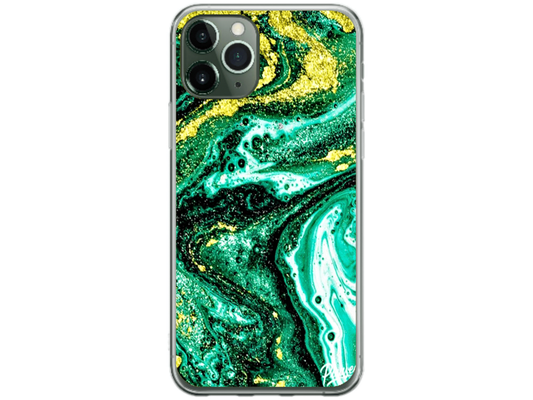 Husa Silicon HQCover compatibila cu Apple iPhone 11 Pro Max, model Explozie de culori v4, rezistenta la socuri si zgarieturi, SP1M00045