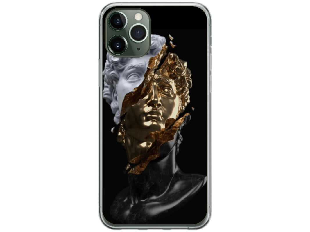 Husa Silicon HQCover compatibila cu Apple iPhone 11 Pro Max, model Statuie, rezistenta la socuri si zgarieturi, SP1M00046