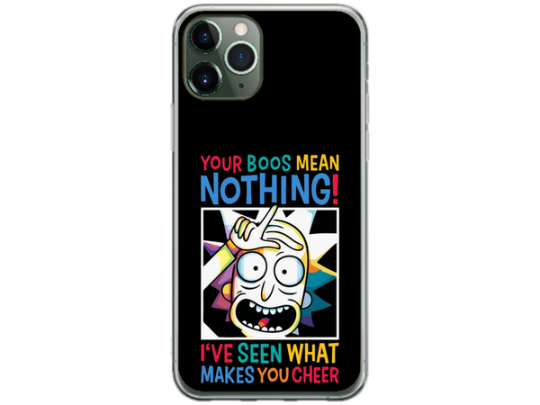 Husa Silicon HQCover compatibila cu Apple iPhone 11 Pro, model Rick and Morty, rezistenta la socuri si zgarieturi, SP1M00048