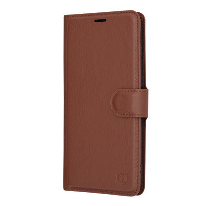 Husa de protectie Techsuit Leather Folio compatibila cu Motorola Edge 30 Neo, acoperire spate, maro