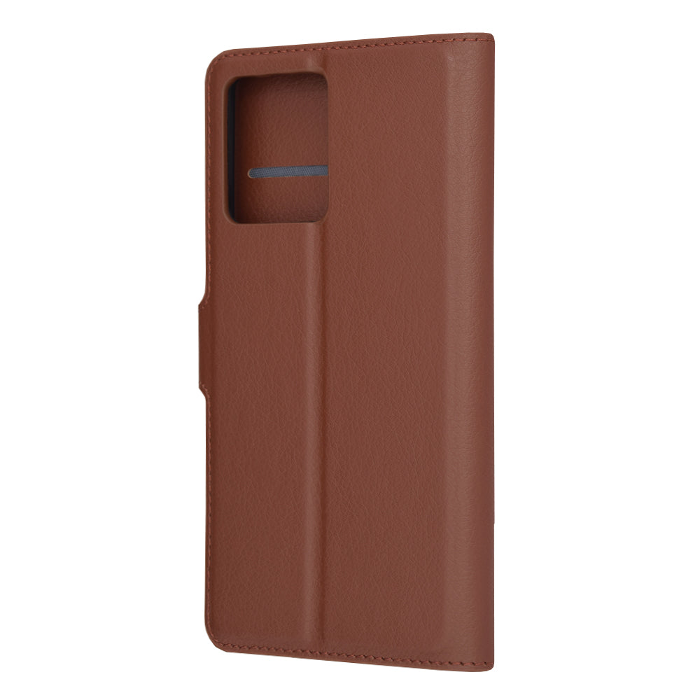 Husa de protectie Techsuit Leather Folio compatibila cu Motorola Edge 40, acoperire spate, maro