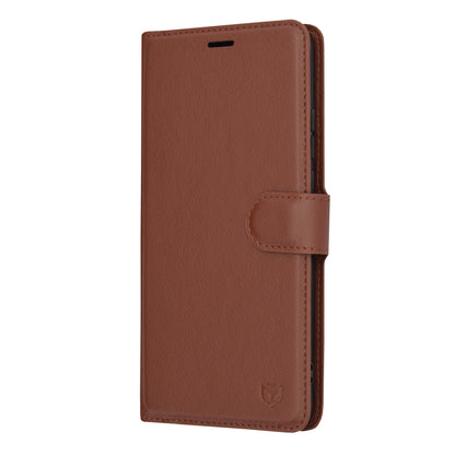 Husa de protectie Techsuit Leather Folio compatibila cu Motorola Edge 40 Neo, acoperire spate, maro