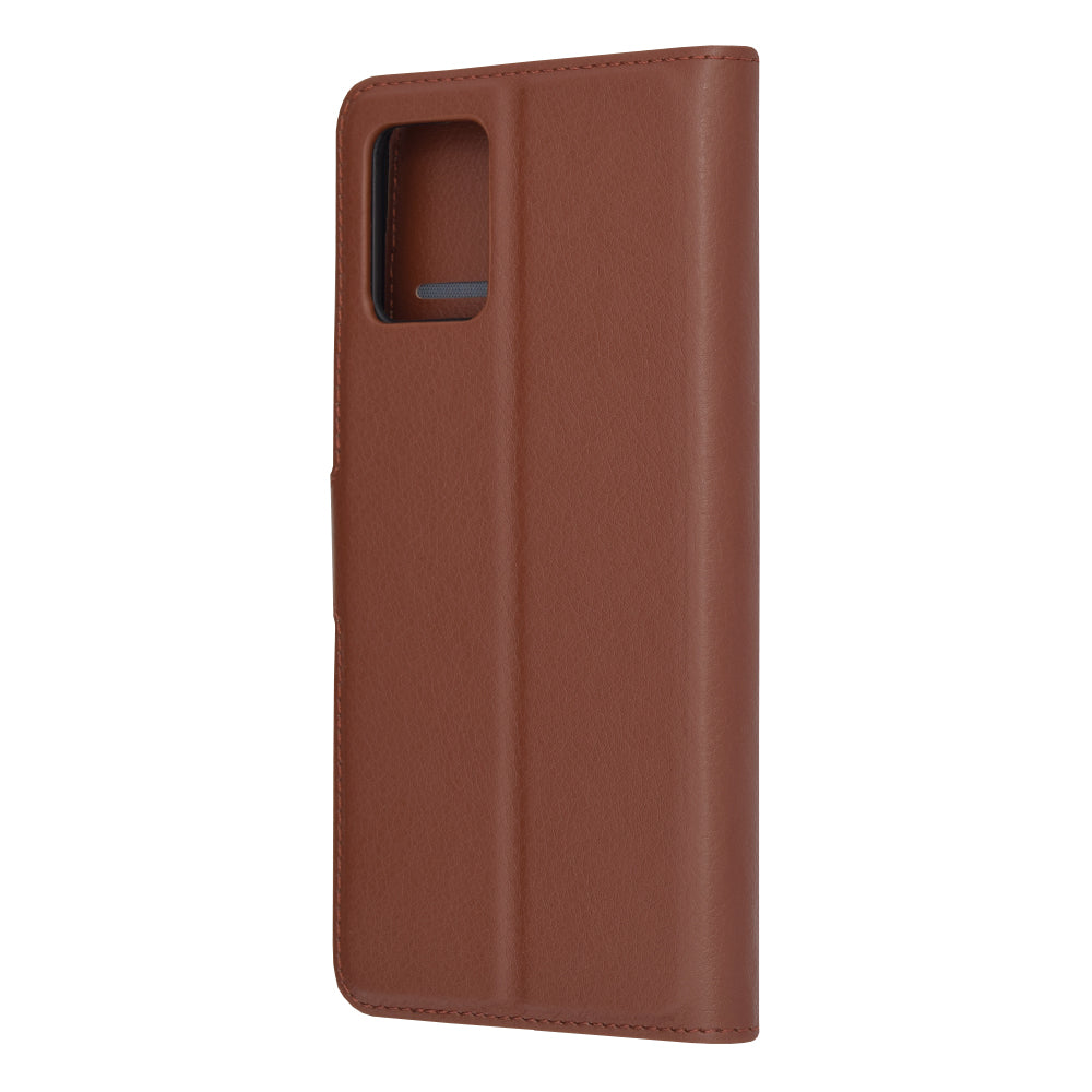 Husa de protectie Techsuit Leather Folio compatibila cu Motorola Moto E13, acoperire spate, maro