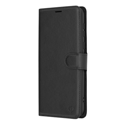 Husa de protectie Techsuit Leather Folio compatibila cu Motorola Moto E13, acoperire spate, negru