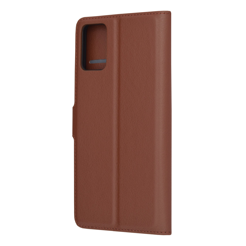 Husa de protectie Techsuit Leather Folio compatibila cu Motorola Moto E22i, acoperire spate, maro