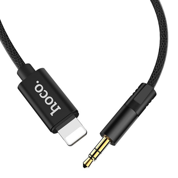 Cablu Audio AUX Jack 3.5mm - Lightning (Negru) HOCO UPA13