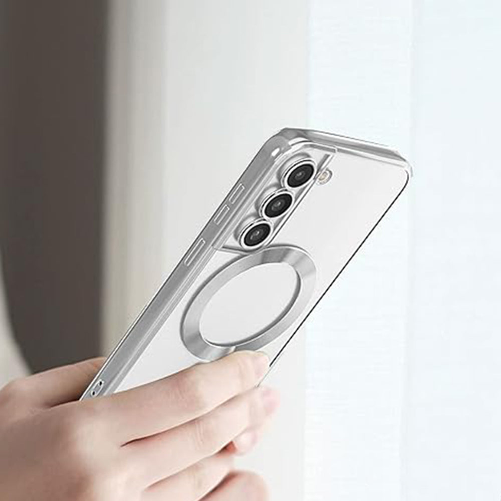 Husa de protectie Techsuit Luxury Crystal MagSafecompatibila cu Samsung Galaxy S22 Plus 5G, acoperire spate, albastru inchis
