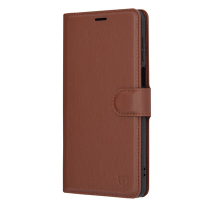 Husa de protectie Techsuit Leather Folio compatibila cu Motorola Moto G14, acoperire spate, maro