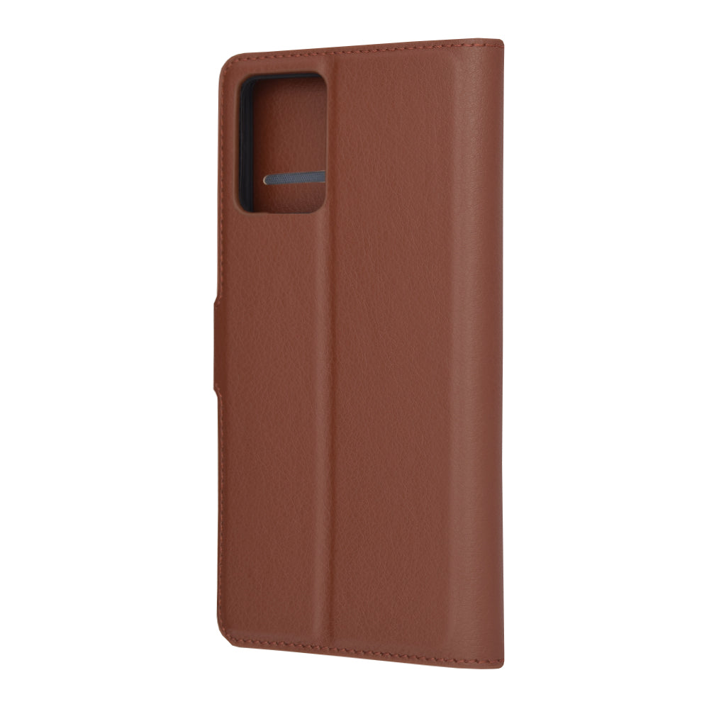 Husa de protectie Techsuit Leather Folio compatibila cu Motorola Moto G14, acoperire spate, maro