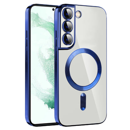 Husa de protectie Techsuit Luxury Crystal MagSafecompatibila cu Samsung Galaxy S21 FE 5G, acoperire spate, albastru inchis