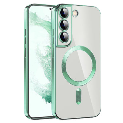 Husa de protectie Techsuit Luxury Crystal MagSafecompatibila cu Samsung Galaxy S22 Plus 5G, acoperire spate, verde kaki
