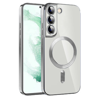 Husa de protectie Techsuit Luxury Crystal MagSafecompatibila cu Samsung Galaxy S22 Plus 5G, acoperire spate, argintiu