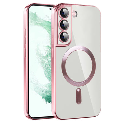 Husa de protectie Techsuit Luxury Crystal MagSafecompatibila cu Samsung Galaxy S22 Plus 5G, acoperire spate, roz