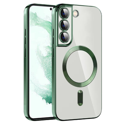 Husa de protectie Techsuit Luxury Crystal MagSafecompatibila cu Samsung Galaxy S21 5G, acoperire spate, verde forest