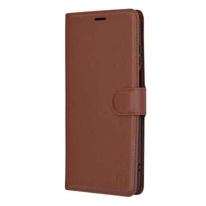 Husa de protectie Techsuit Leather Folio compatibila cu Motorola Moto G32, acoperire spate, maro
