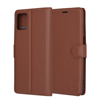 Husa de protectie Techsuit Leather Folio compatibila cu Motorola Moto G32, acoperire spate, maro