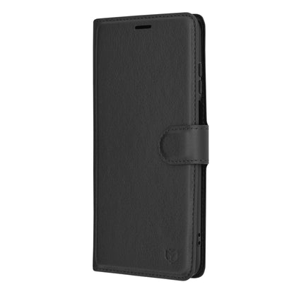 Husa de protectie Techsuit Leather Folio compatibila cu Motorola Moto G32, acoperire spate, negru