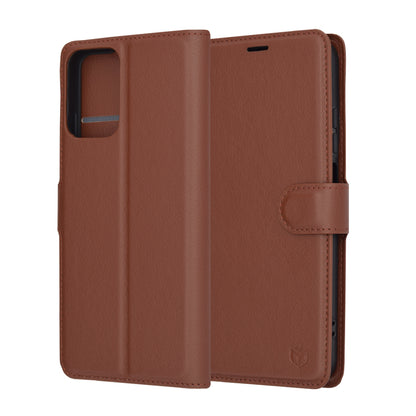 Husa de protectie Techsuit Leather Folio compatibila cu Motorola Moto G34, acoperire spate, maro