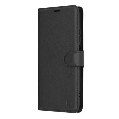 Husa de protectie Techsuit Leather Folio compatibila cu Motorola Moto G34, acoperire spate, negru
