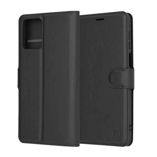 Husa de protectie Techsuit Leather Folio compatibila cu Motorola Moto G54, acoperire spate, negru
