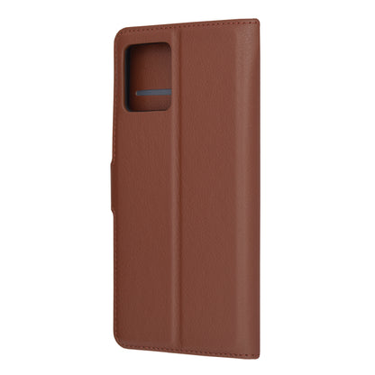 Husa de protectie Techsuit Leather Folio compatibila cu Motorola Moto G72, acoperire spate, maro