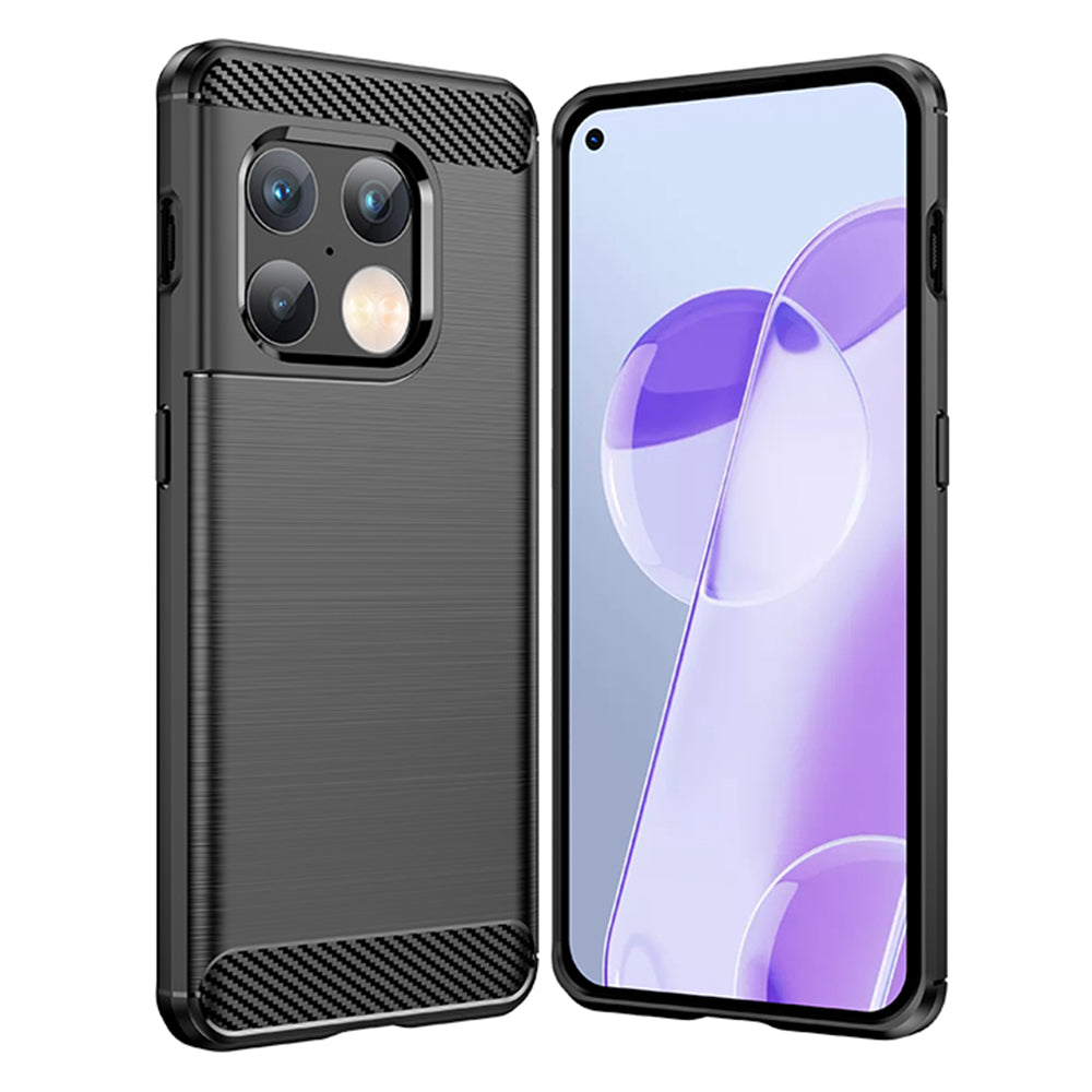 Husa de protectie Techsuit Carbon Siliconecompatibila cu Oneplus 10 Pro 5G , acoperire spate, negru
