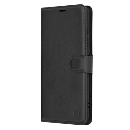 Husa de protectie Techsuit Leather Folio compatibila cu Oneplus 12, acoperire spate, negru