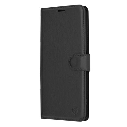 Husa de protectie Techsuit Leather Folio compatibila cu Oneplus 12R, acoperire spate, negru