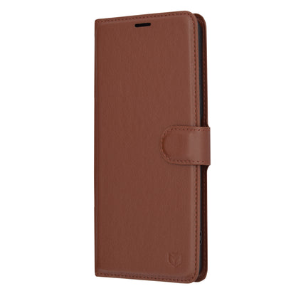 Husa de protectie Techsuit Leather Folio compatibila cu Oneplus 12R, acoperire spate, maro