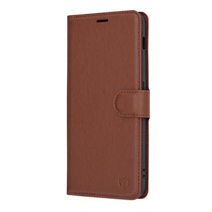 Husa de protectie Techsuit Leather Folio compatibila cu Oneplus Nord 3, acoperire spate, maro