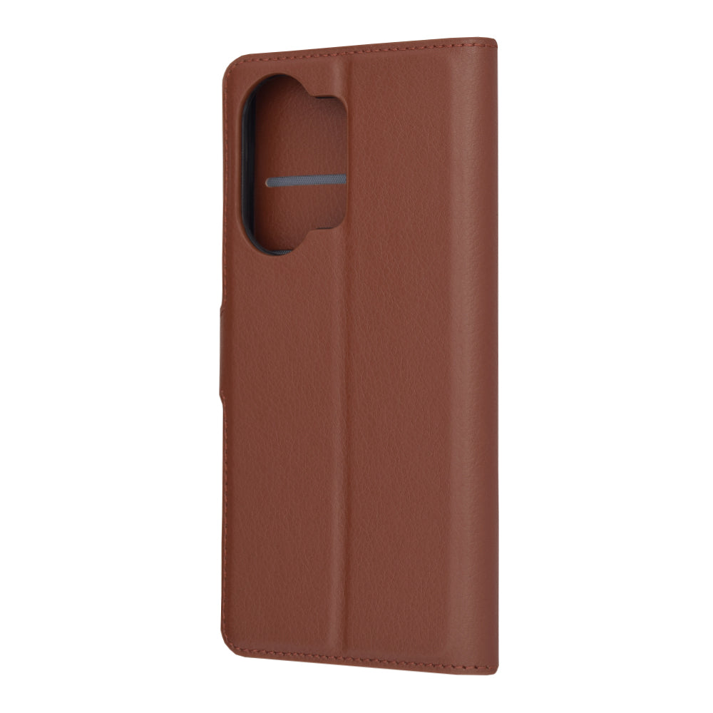 Husa de protectie Techsuit Leather Folio compatibila cu Oneplus Nord 3, acoperire spate, maro