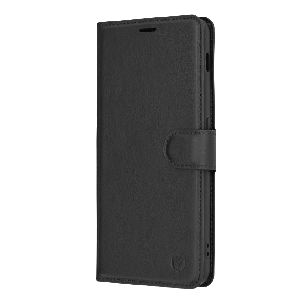 Husa de protectie Techsuit Leather Folio compatibila cu Oneplus Nord 3, acoperire spate, negru