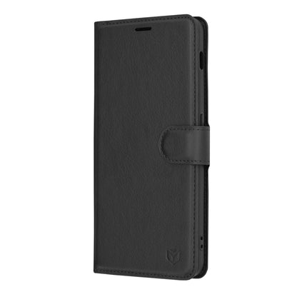 Husa de protectie Techsuit Leather Folio compatibila cu Oneplus Nord 3, acoperire spate, negru